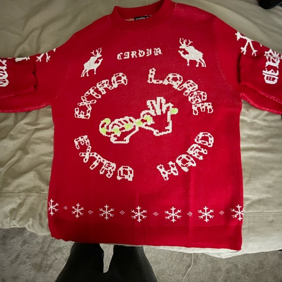 Cardi B Red Ugly Christmas Sweater XL - Picture 4 of 4